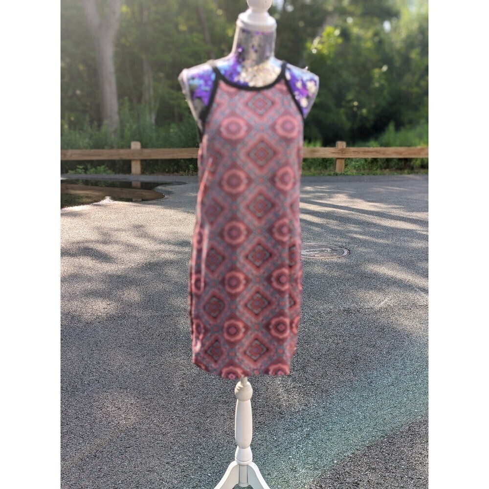 Maurice's Size S Coral Pink Orange Aztec Print Dress